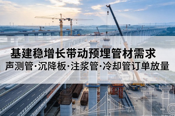 六盘水基建稳增长带动预埋监测管材需求，声测管、沉降板、注浆管订单持续放量