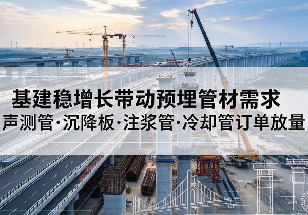 六盘水基建稳增长带动预埋监测管材需求，声测管、沉降板、注浆管订单持续放量
